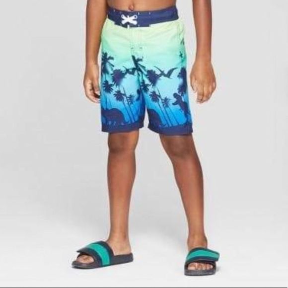 Cat & Jack Other - 🎉 HP 🎉 NWT NEW  Boys' Neon Sharks Swim Trunks